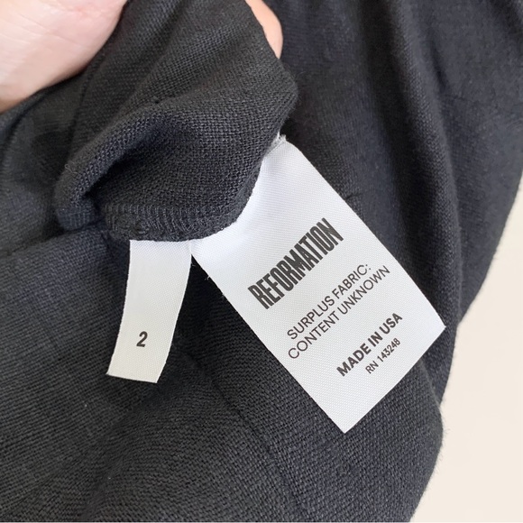 Reformation Pace Corset Wide-Leg Jumpsuit (Sz 2) Hemmed Petite Inseam Black - Picture 13 of 14